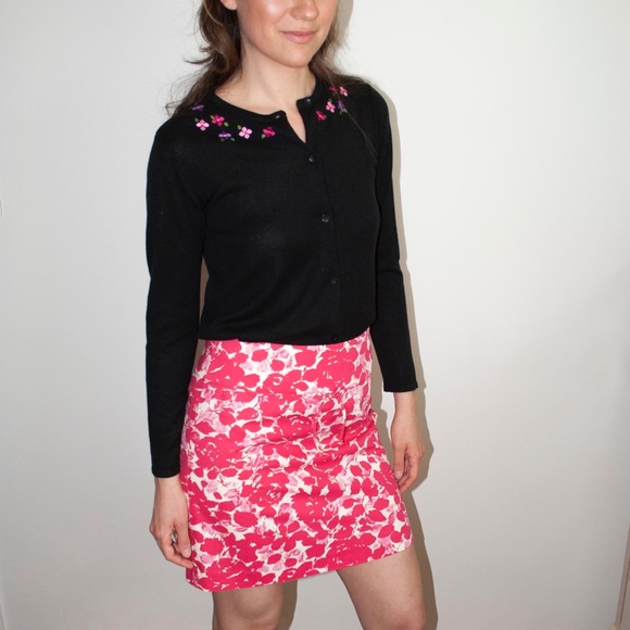 J. Crew Rose Print Mini Skirt - Picture 2 of 11